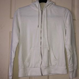 white zip up